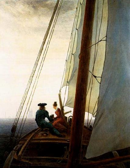 Caspar David Friedrich On the Sailing Boat oil painting picture